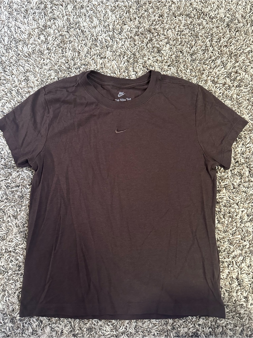 Nike Dark Brown Crewneck Short Sleeve Tee